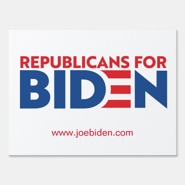 Republicans For Biden Yard Sign (Front)