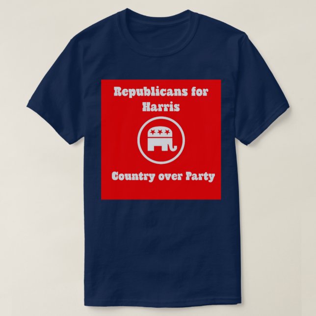 Republicans for  Country over Party T-Shirt (Design Front)