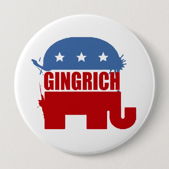 Republicans for Gingrich Button (Front)