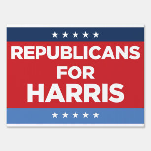 Republicans for Harris 18x24 yard sign