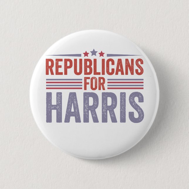Republicans For Harris Election 2024  Button (Front)