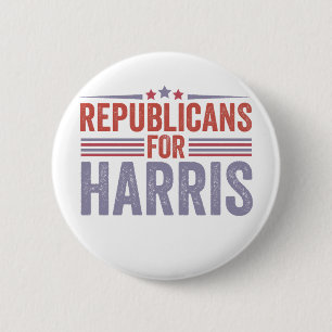 Republicans For Harris Election 2024  Button