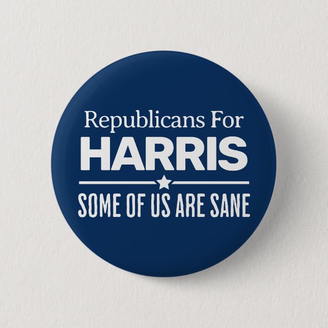 Republicans for harris Proud Republican for kamala Button (Front)