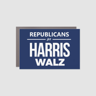 Republicans for Harris Walz Car Magnet