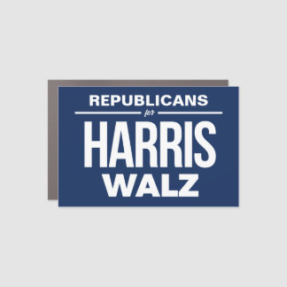 Republicans for Harris Walz Car Magnet