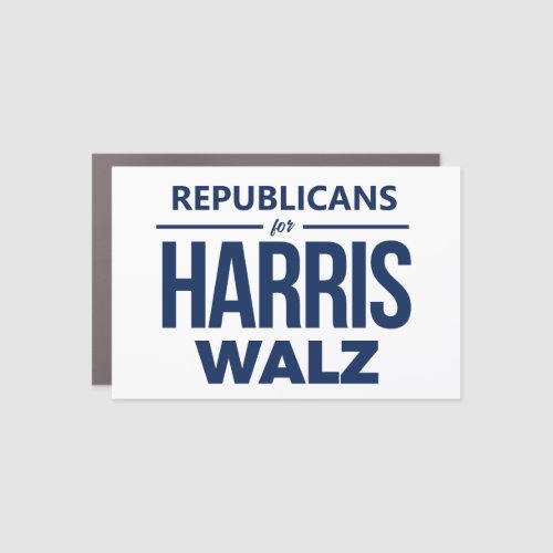 Republicans for Harris Walz Car Magnet