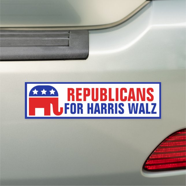 Republicans for Harris Walz | Elephant For Kamala  Car Magnet (In Situ)
