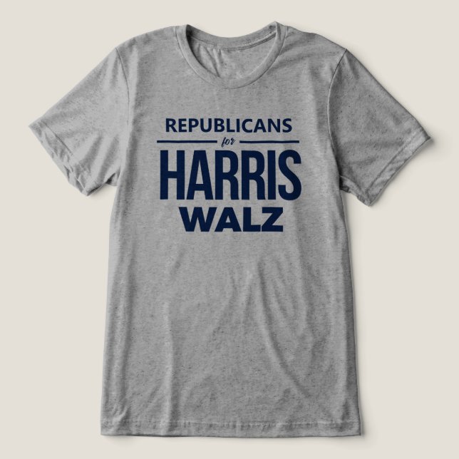 Republicans for Harris Walz Tri-Blend Shirt (Design Front)