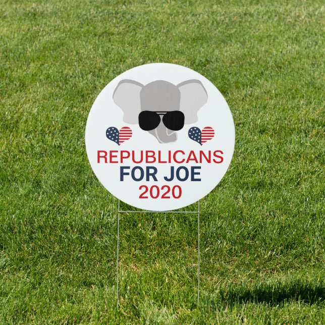Republicans for Joe 2000 Elephant Sign (Insitu)