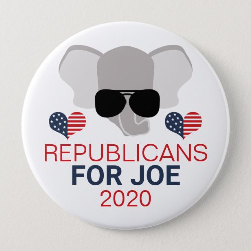Republicans for Joe 2020 Elephant Button