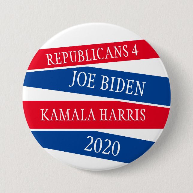 Republicans for Joe Biden and Kamala Harris 2020 B Button (Front)