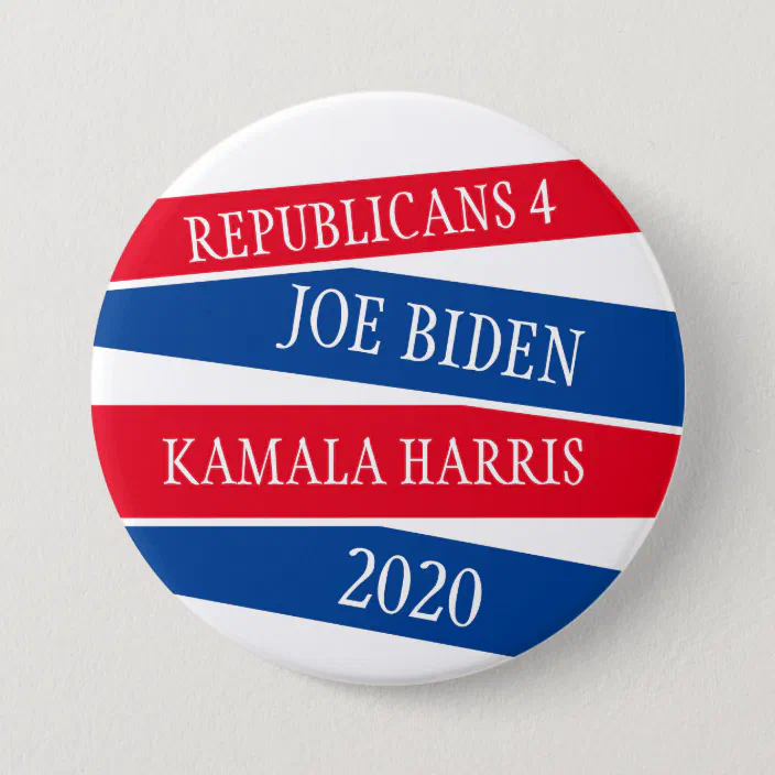 B FOR PRESIDENT OF THE UNITED STATES 2020 3"  PIN BACK BUTTON KAMALA HARRIS 