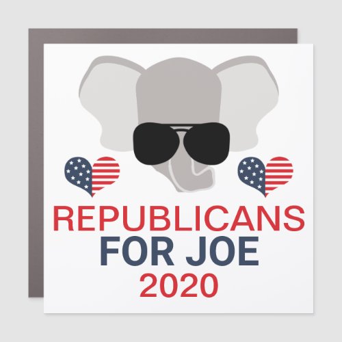 Republicans for Joe Biden Elephant Car Magnet