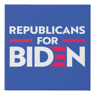 REPUBLICANS FOR JOE BIDEN FAUX CANVAS PRINT