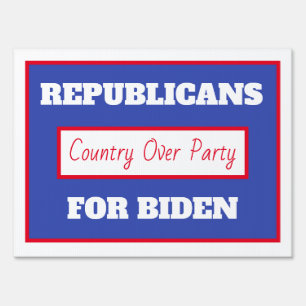 Republicans for Joe Biden, Make America Sane Again Sign
