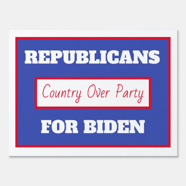Republicans for Joe Biden, Make America Sane Again Sign (Front)