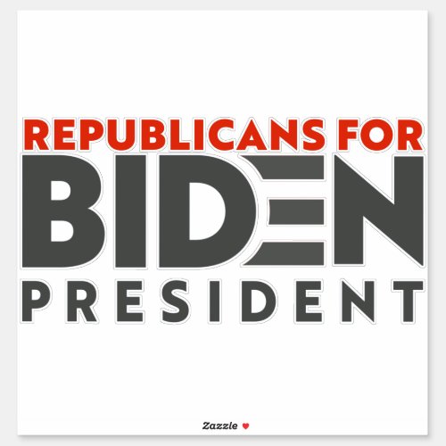 Republicans For Joe Biden Sticker