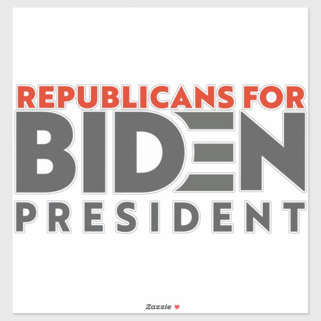 Republicans For Joe Biden Sticker (Sheet)