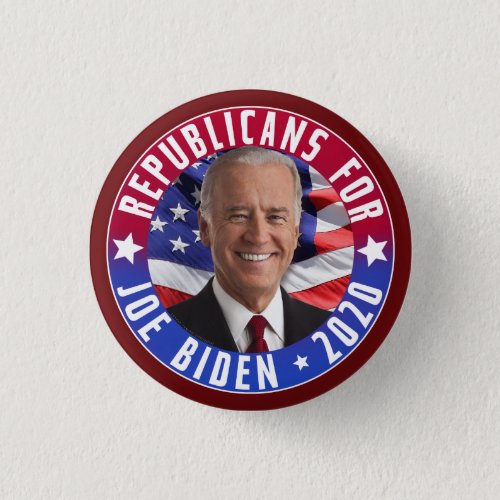 Republicans for Joe Biden US President Photo 2020 Button