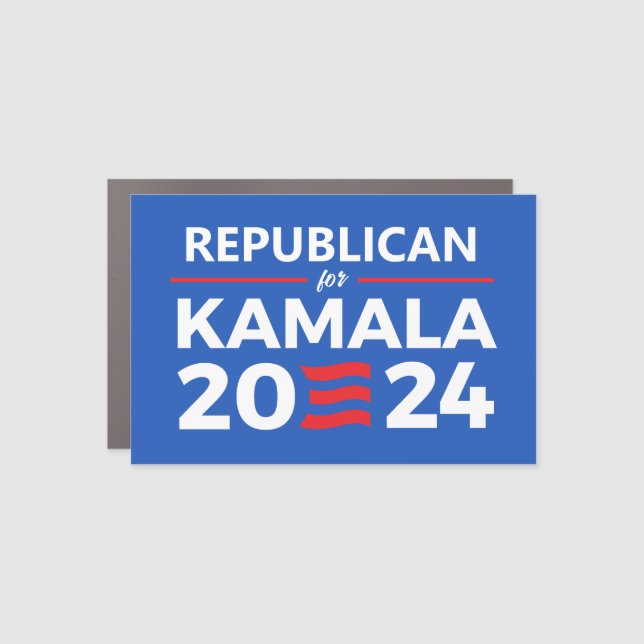 Republicans for Kamala 2024 Car Magnet (Front)