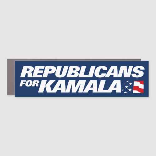 Republicans for Kamala Harris 2024 Bumper Car Magnet