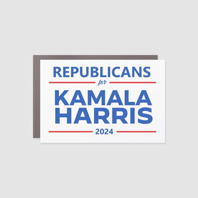 Republicans for Kamala Harris 2024 Car Magnet (Front)