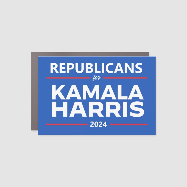 Republicans for Kamala Harris 2024 Car Magnet (Front)