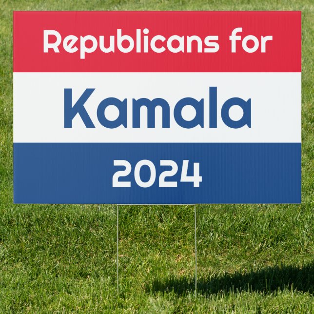 Republicans for Kamala Harris 2024 Large Sign (Insitu)