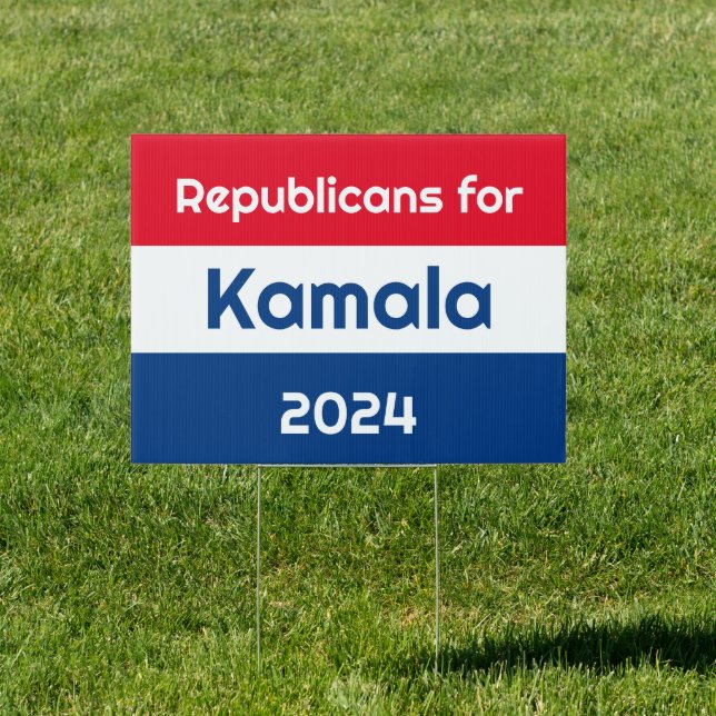 Republicans for Kamala Harris 2024 Sign (Insitu)