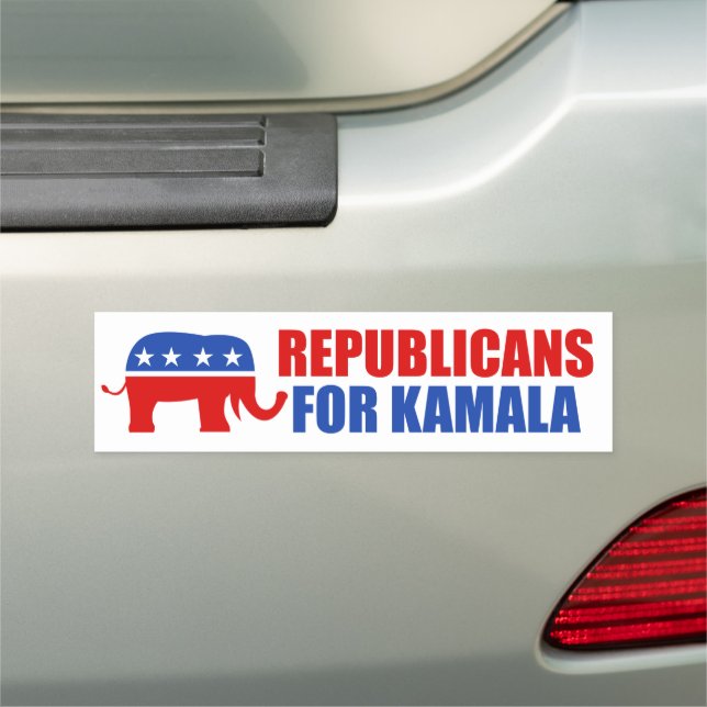 Republicans for Kamala Harris Bumper Car Magnet (In Situ)