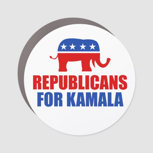 Republicans for Kamala Harris Elephant Car Magnet