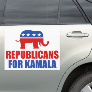 Republicans for Kamala Harris Elephant Large Car Magnet
