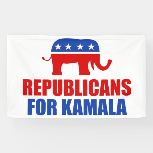 Republicans for Kamala Harris Elephant Political Banner