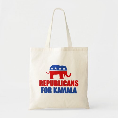 Republicans for Kamala Harris Elephant Tote Bag