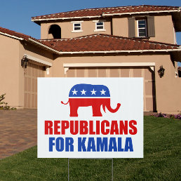 Republicans for Kamala Harris Elephant Yard Sign