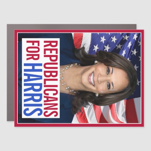 Republicans for Kamala Harris President Photo 2024 Car Magnet