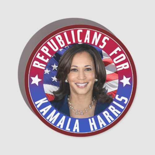 Republicans for Kamala Harris President Photo 2024 Car Magnet