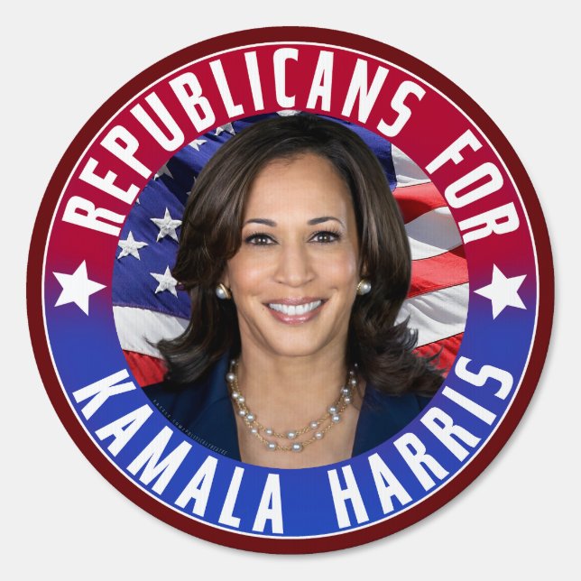 Republicans for Kamala Harris President Photo 2024 Sign (Front)