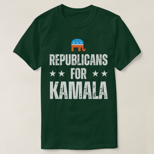 Republicans For Kamala Harris T-Shirt (Design Front)
