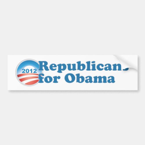 Republicans for Obama Bumper Sticker