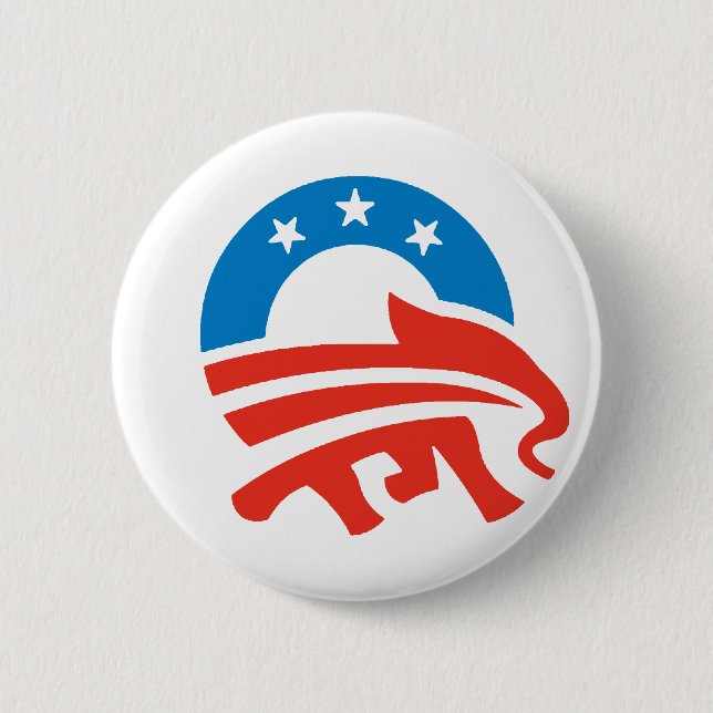 Republicans for Obama Button (Front)