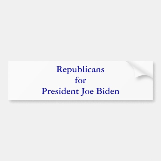 Republicans for President Joe Biden Bumper Sticker (Front)