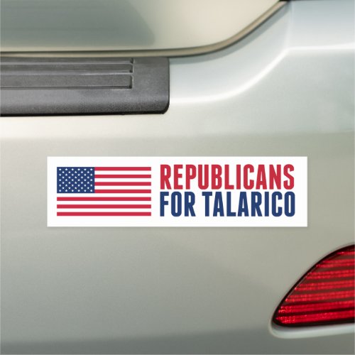 Republicans for Talarico 2026 Election Bumper Car Magnet