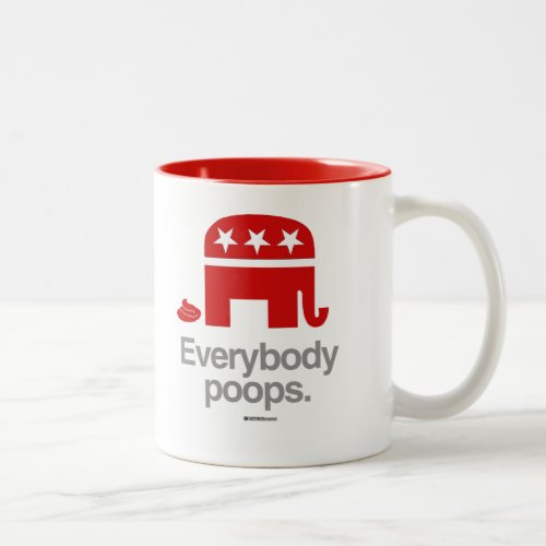 REPUBLICANS POOP Two_Tone COFFEE MUG