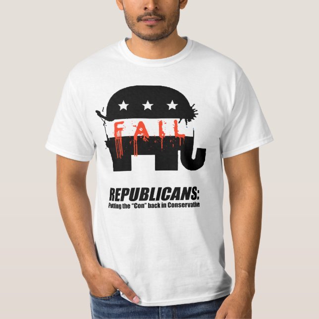 Republicans - Putting the Con back in Conservative T-Shirt (Front)