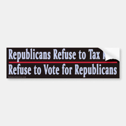 Republicans Refuse 1 Bumper Sticker