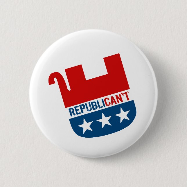 REPUBLICAN'T PINBACK BUTTON (Front)