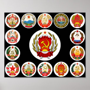 Republics of the Soviet Union - changre background Poster