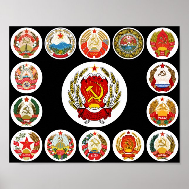 Republics of the Soviet Union - changre background Poster (Front)