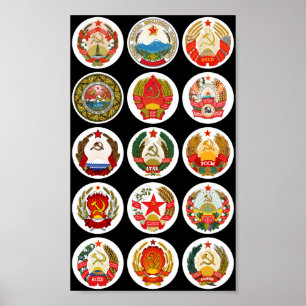 Republics of the Soviet Union - changre background Poster